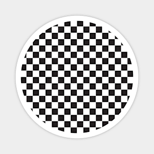 Black and white checkered pattern Magnet